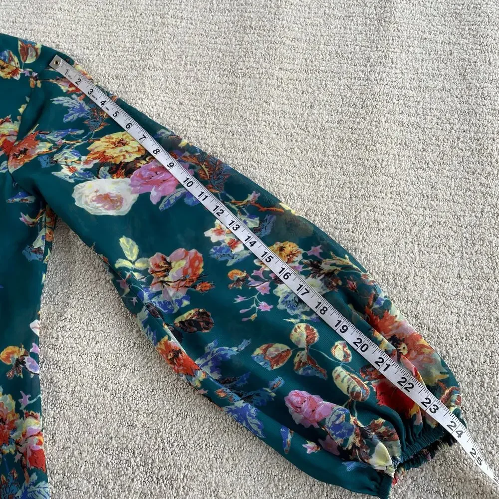 💖5/$25 Show Me Your Mumu Donna Michelle Tunic Green Yellow Lightweight  Large - Picture 11 of 12